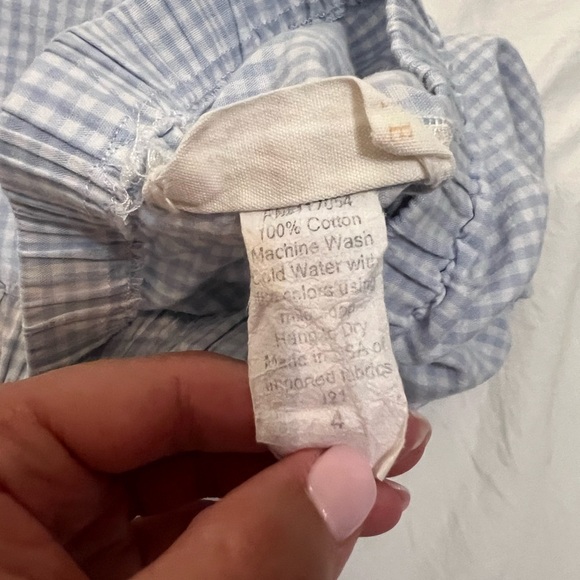 Hannah Kate Blue and White Gingham Shorts - Picture 2 of 3
